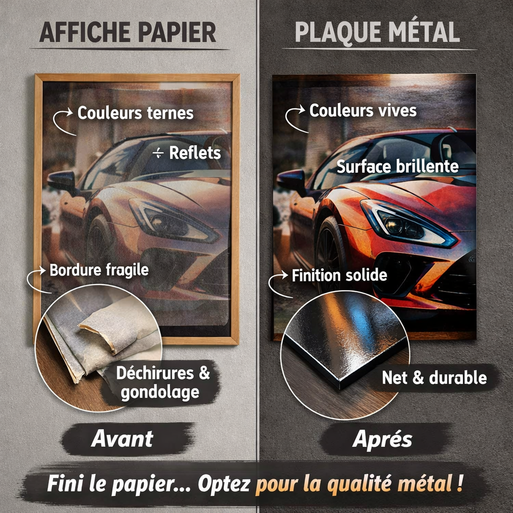 Pourquoi choisir une plaque métal décorative plutôt qu’une affiche papier ?
