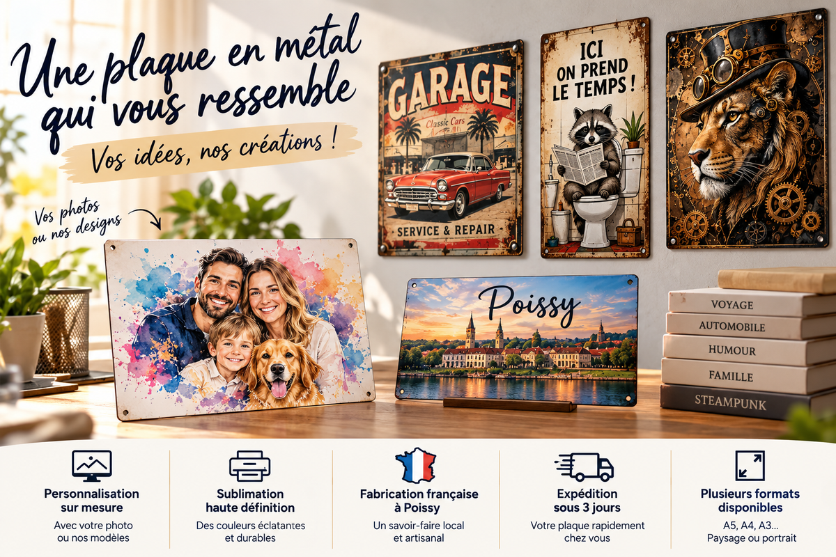 Plaque en métal personnalisée : guide complet pour choisir, personnaliser et entretenir