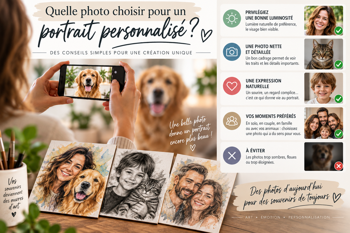 Quelle photo choisir pour créer un portrait personnalisé ?