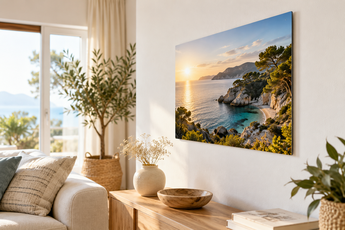 Comment accrocher une plaque métal personnalisée sans percer le mur ?