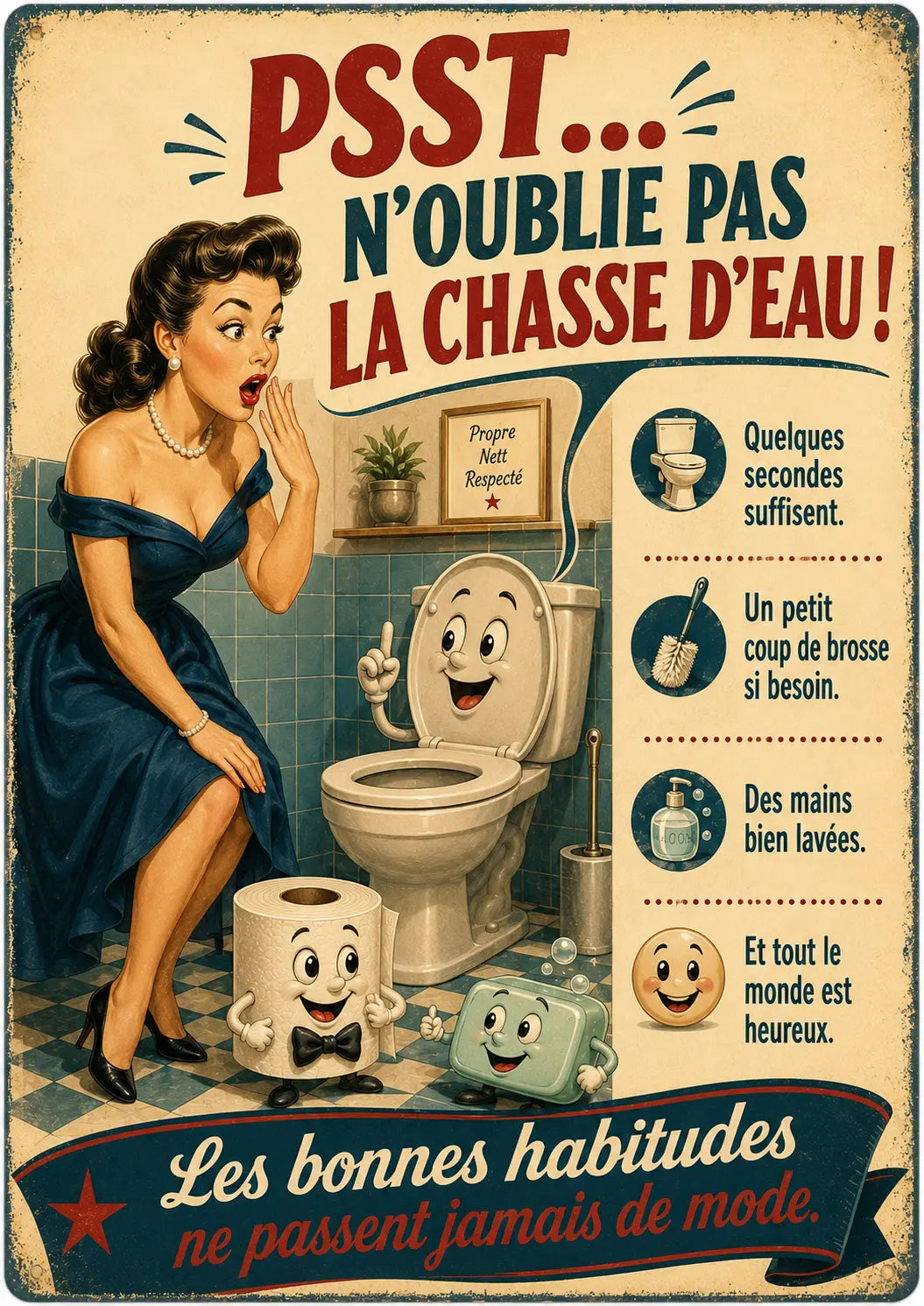 Affiches WC Humour & Propreté