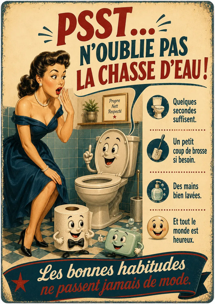 Affiches WC Humour & Propreté