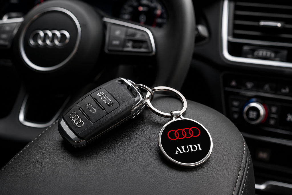 Porte-clé métal voiture audi - gravure personnalisée en option