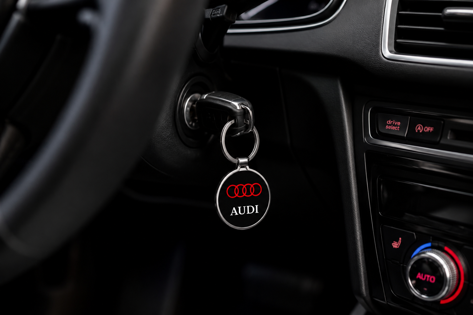 Porte-clé métal voiture audi - gravure personnalisée en option