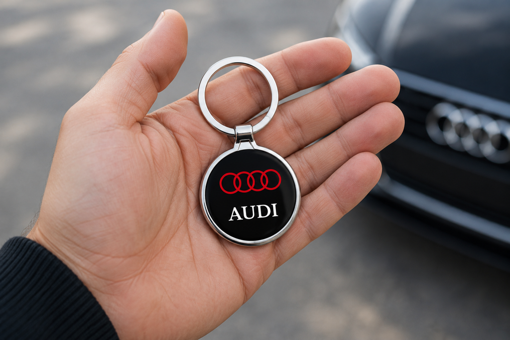 Porte-clé métal voiture audi - gravure personnalisée en option