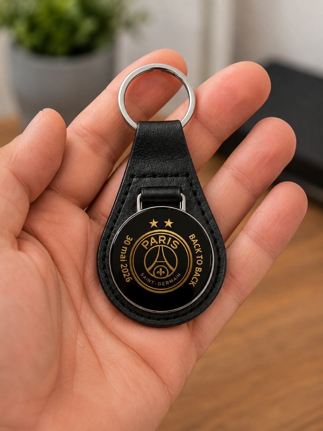 Porte-Clé Simili Cuir Supporter Football – Cadeau Fan de Foot