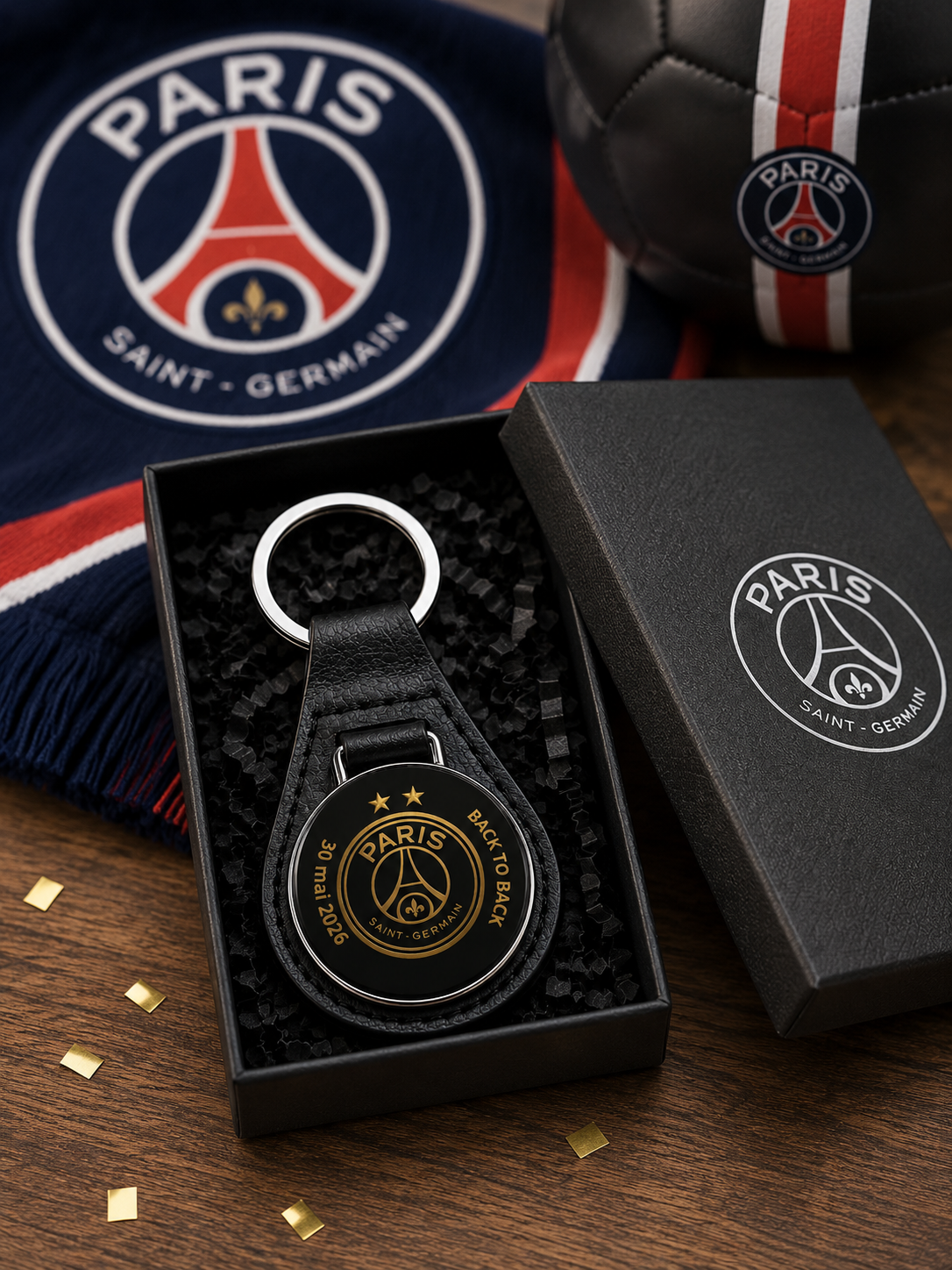 Porte-Clé Simili Cuir Supporter Football – Cadeau Fan de Foot