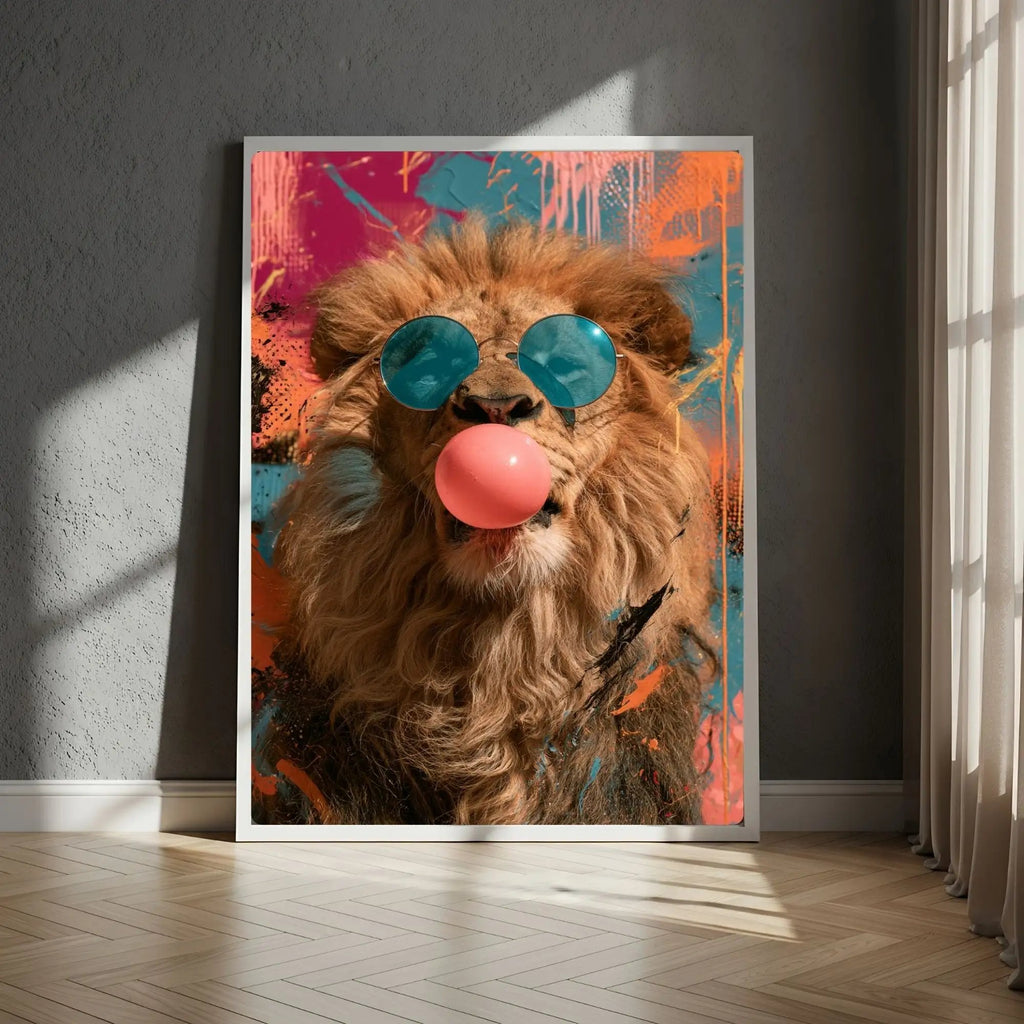 Affiche Numérique à Télécharger – Lion Pop Art A4