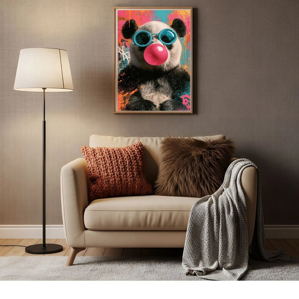 Affiche Numérique à Télécharger – Panda Pop Art A4