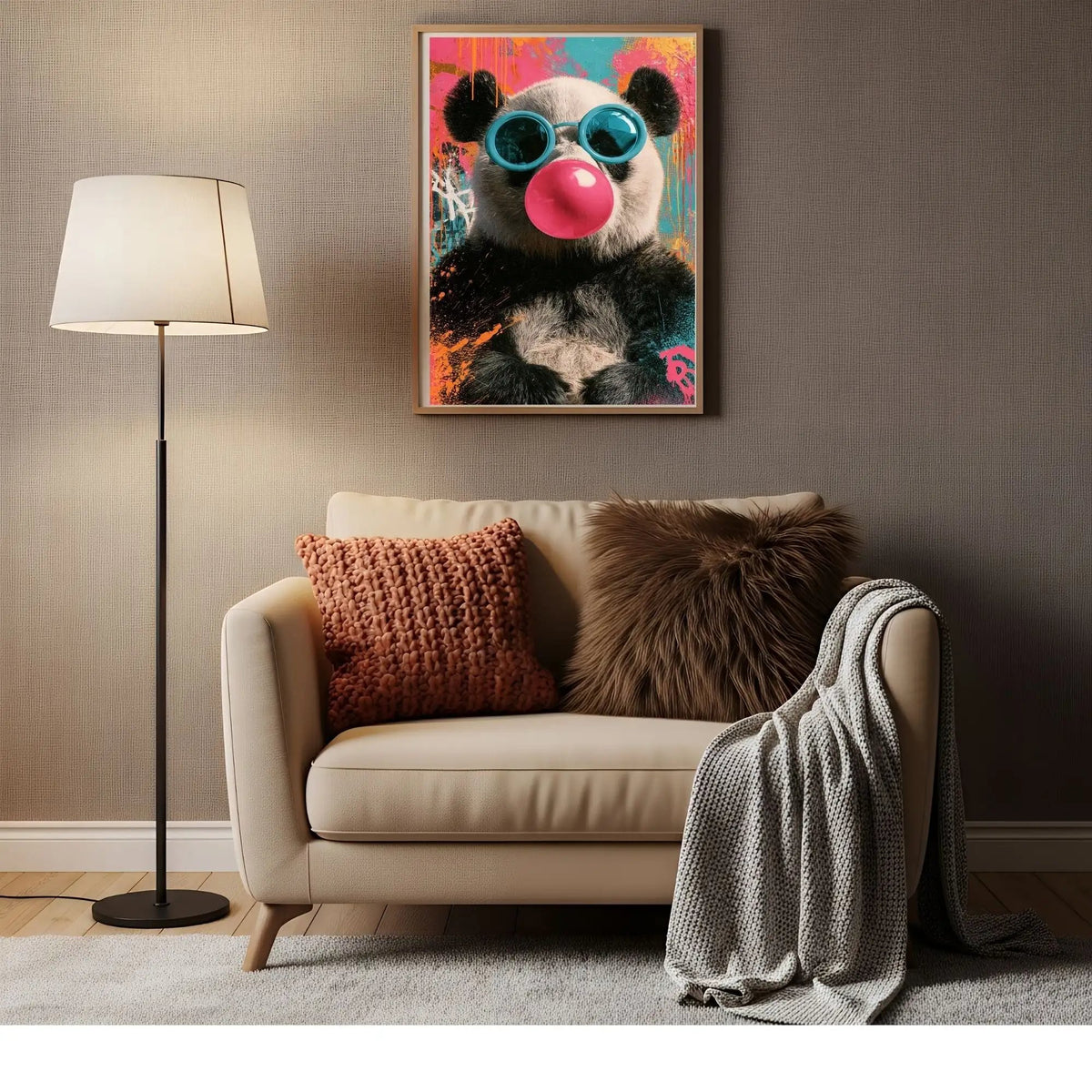 Affiche Numérique à Télécharger – Panda Pop Art A4