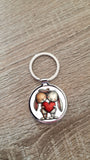 Porte-cle personnalise – Idee Saint-Valentin 2026, lapins amoureux