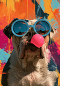 Téléchargement Numérique – Bouledogue Pop Art Lunettes & Bulle
