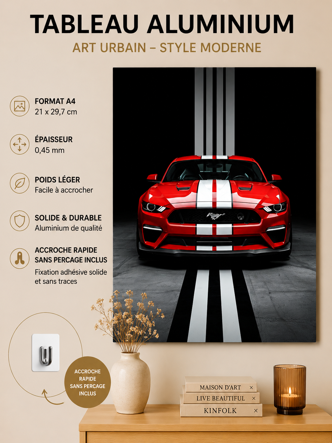 affiche métal ford mustang