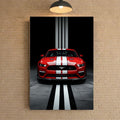 Affiche métal Ford Mustang Racing Rouge – Décoration Murale Automobile Premium - Ploy'Art