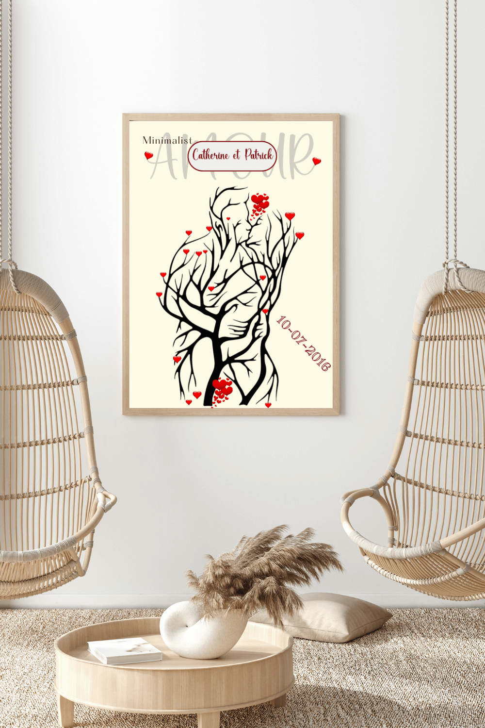 Affiche personnalisée "Saint-Valentin : Amour Éternel" - Ploy-Art -gravure&sublimation-