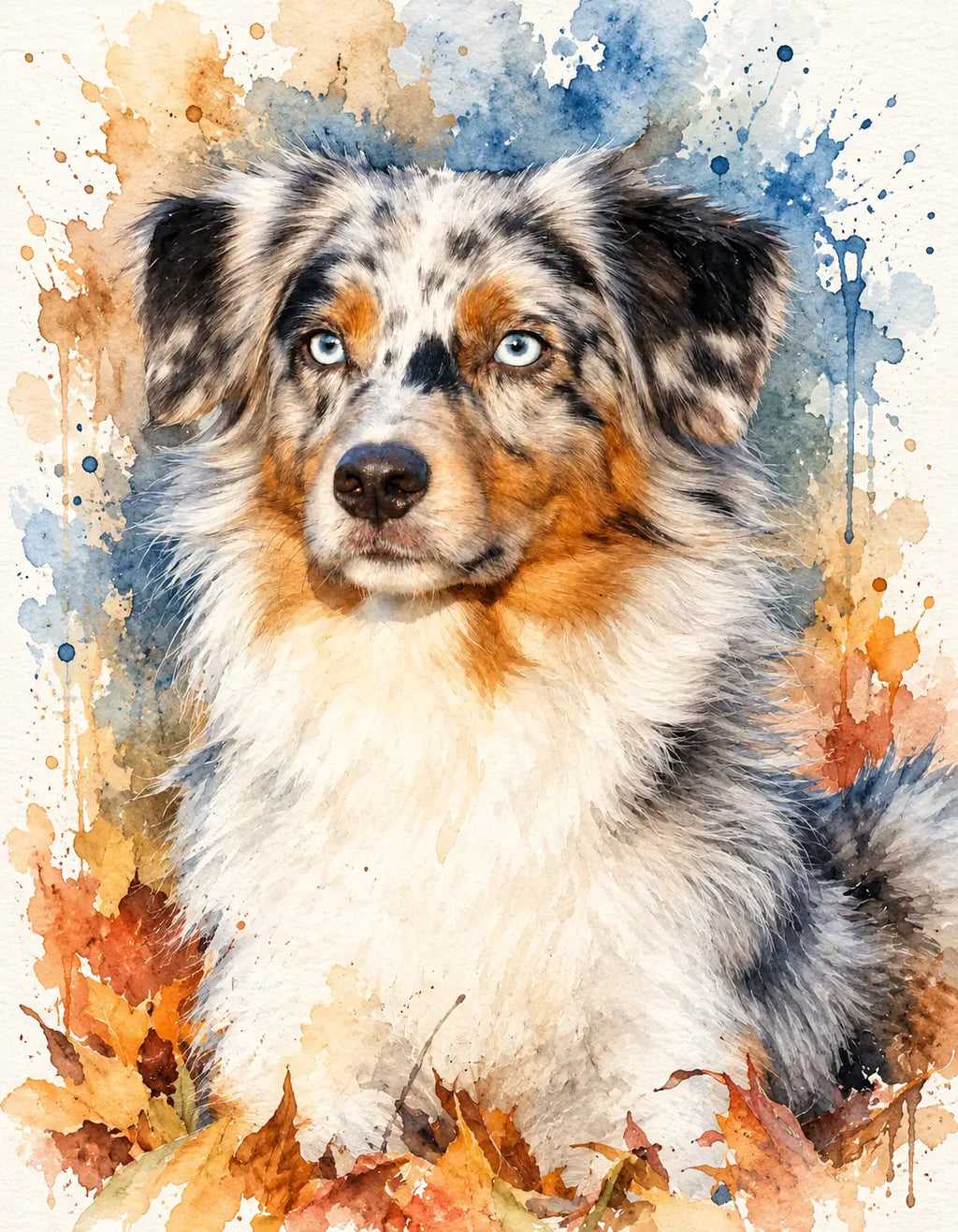 Portrait Animal & Aquarelle Personnalisé – Plaque Métal A4 à partir de votre Photo