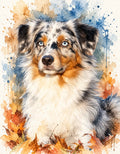 Portrait Animal & Aquarelle Personnalisé – Plaque Métal A4 à partir de votre Photo