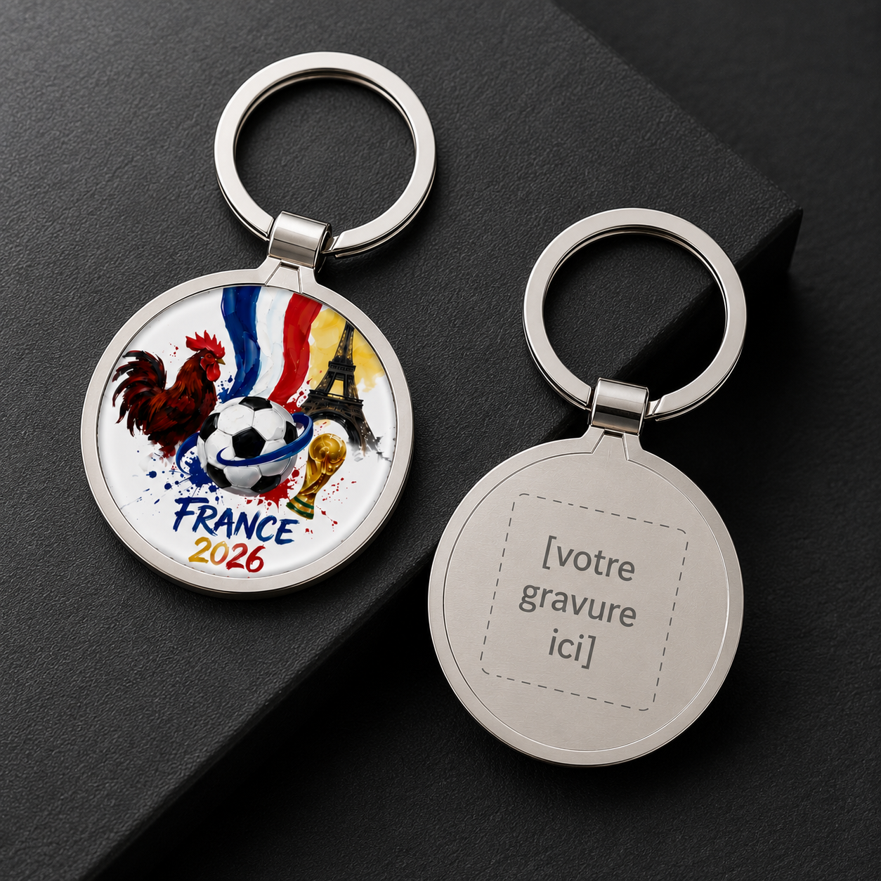 Porte-Clé Métal France 2026 – Supporter Équipe de France