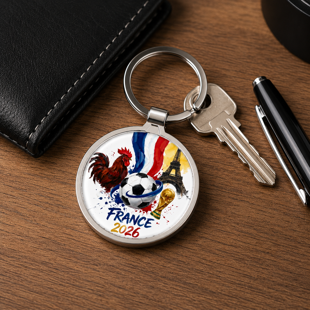 Porte-Clé Métal France 2026 – Supporter Équipe de France