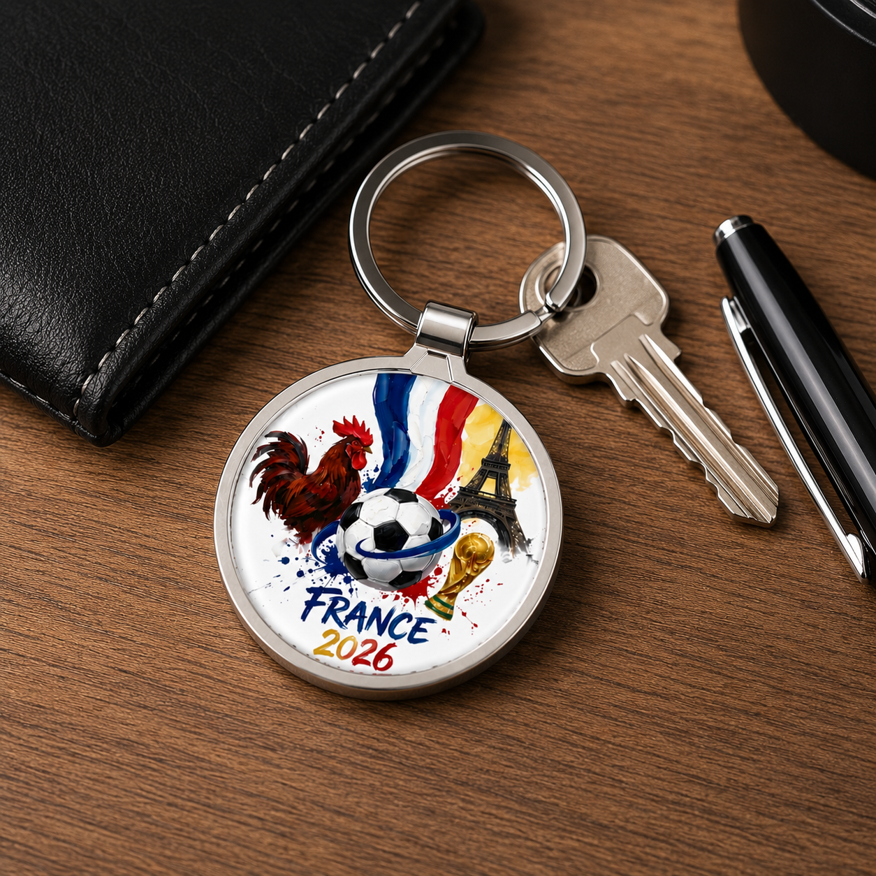 Porte-Clé Métal France 2026 – Supporter Équipe de France