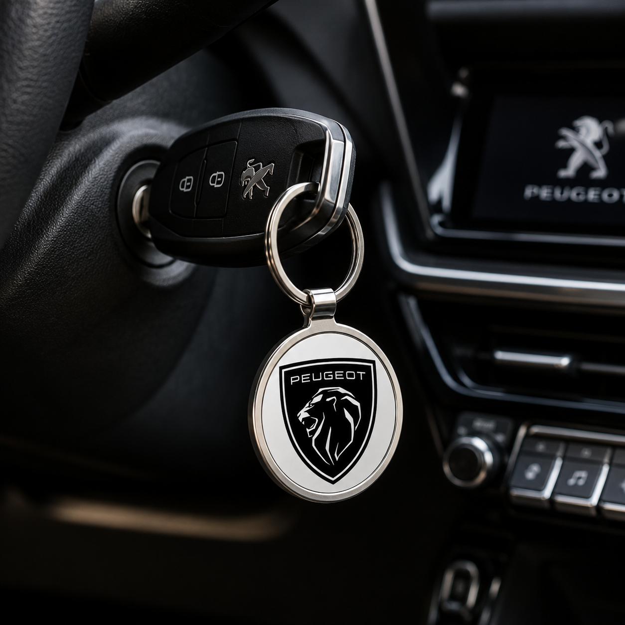 Porte-clé automobile personnalisé avec gravure