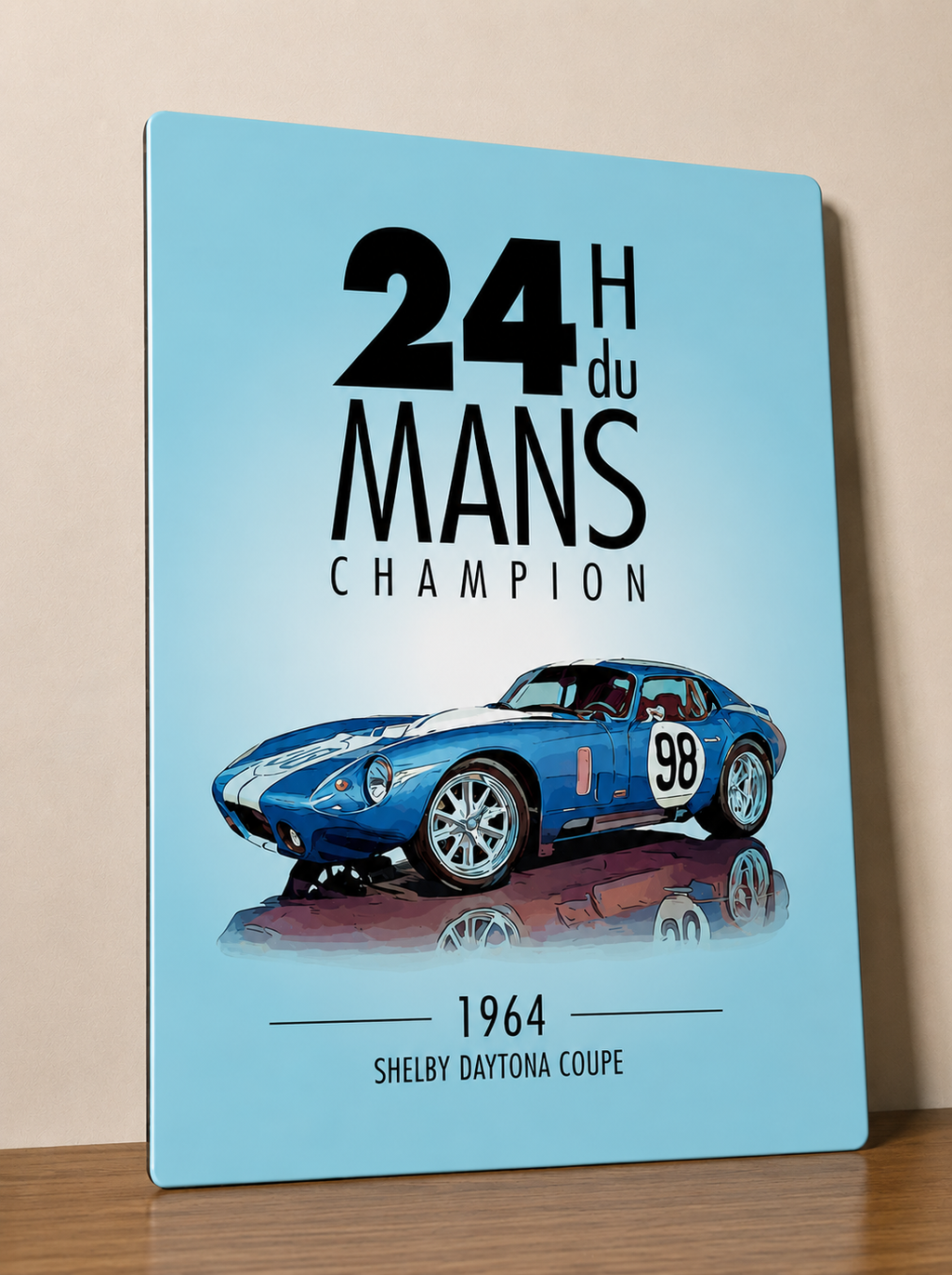Affiche Métal 24H du Mans – Shelby Daytona Coupe 1964 A4