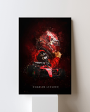 Decoration metal murale Charles Leclerc F1 – Affiche aluminium