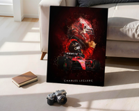 Decoration metal murale Charles Leclerc F1 – Affiche aluminium