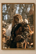 Affiche Métal Steampunk – Lion Gentleman Victorien & Bras Mécanique A4 Ploy'Art