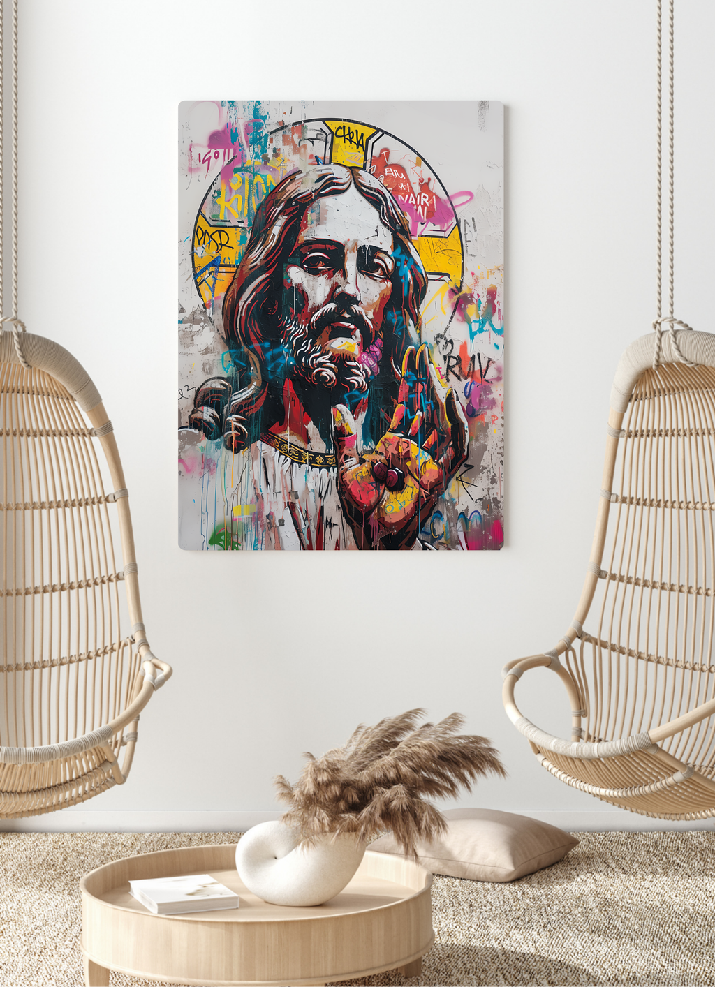 Affiche Métal Street Art Portrait Urbain – Décoration Murale Format A4