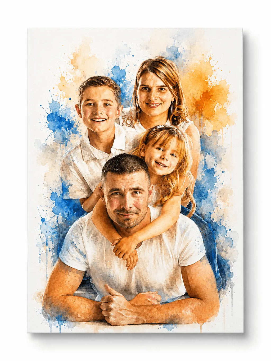 Plaque Métal Personnalisée avec Photo – Style Aquarelle A4 - Ploy'Art