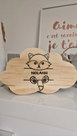 Plaque de Porte Enfant Personnalisable en Bois - - Vignette | Ploy-Art -gravure&amp;sublimation-