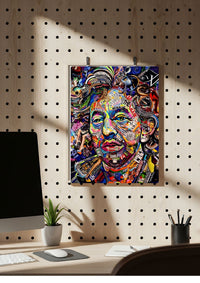 Plaque metal decorative – Portrait artistique contemporain