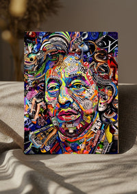 Plaque metal decorative – Portrait artistique contemporain