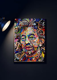 Plaque metal decorative – Portrait artistique contemporain-serge gainsbourg