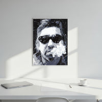 Plaque metal decorative portrait noir et blanc A4 – Fabrication francaise