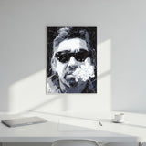 Plaque metal decorative portrait noir et blanc A4 – Fabrication francaise