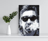 Plaque metal decorative portrait noir et blanc A4 – Fabrication francaise