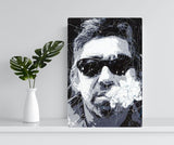 Plaque metal decorative portrait noir et blanc A4 – Fabrication francaise