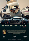 Plaque metallique decorative – Porsche 911 GT3 RS