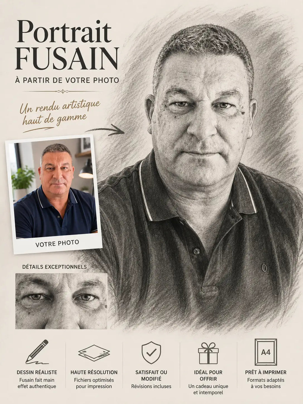 portrait fusain ploy'art