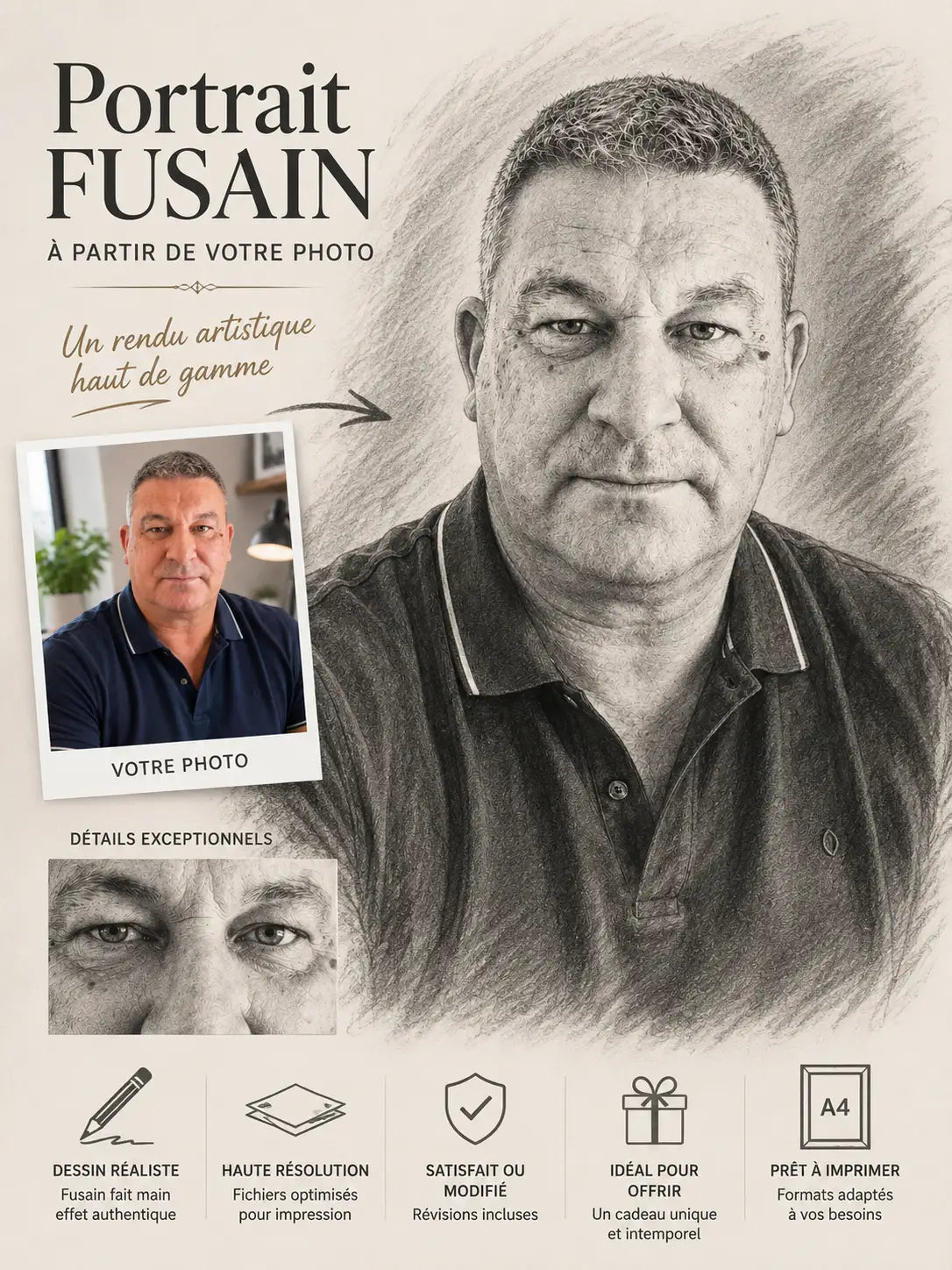 portrait fusain ploy'art
