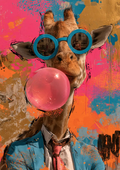 Affiche Numérique à Télécharger – Girafe Pop Art A4