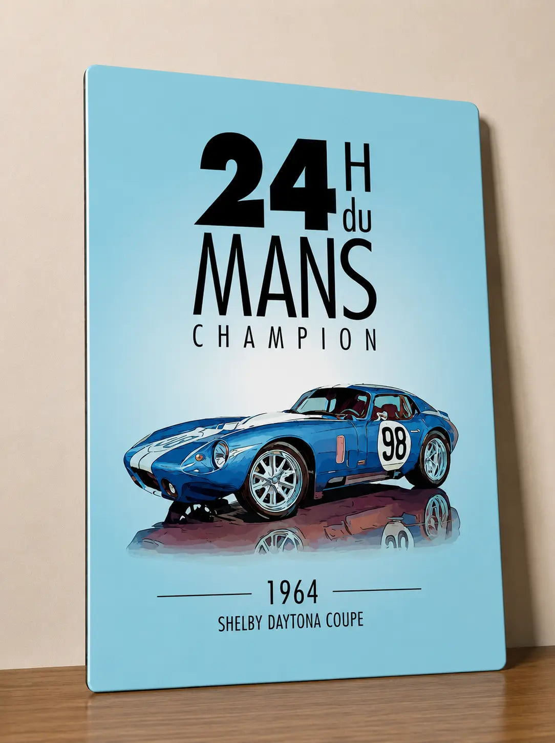 Affiche Métal 24H du Mans – Shelby Daytona Coupe 1964 A4 Ploy'Art