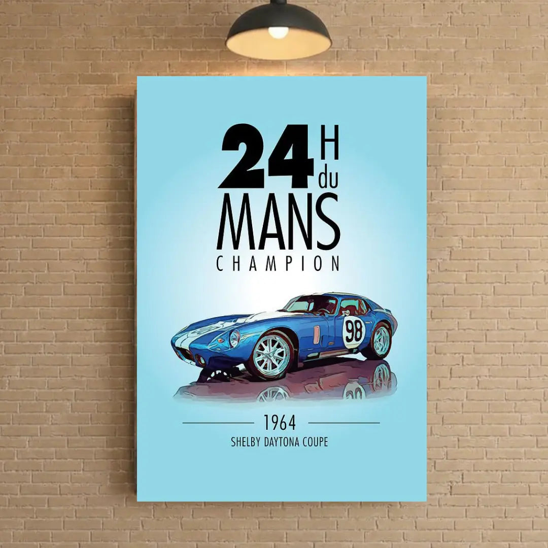 Affiche Métal 24H du Mans – Shelby Daytona Coupe 1964 A4 Ploy'Art