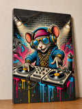 plaque métal personnalisée dj souris pop art