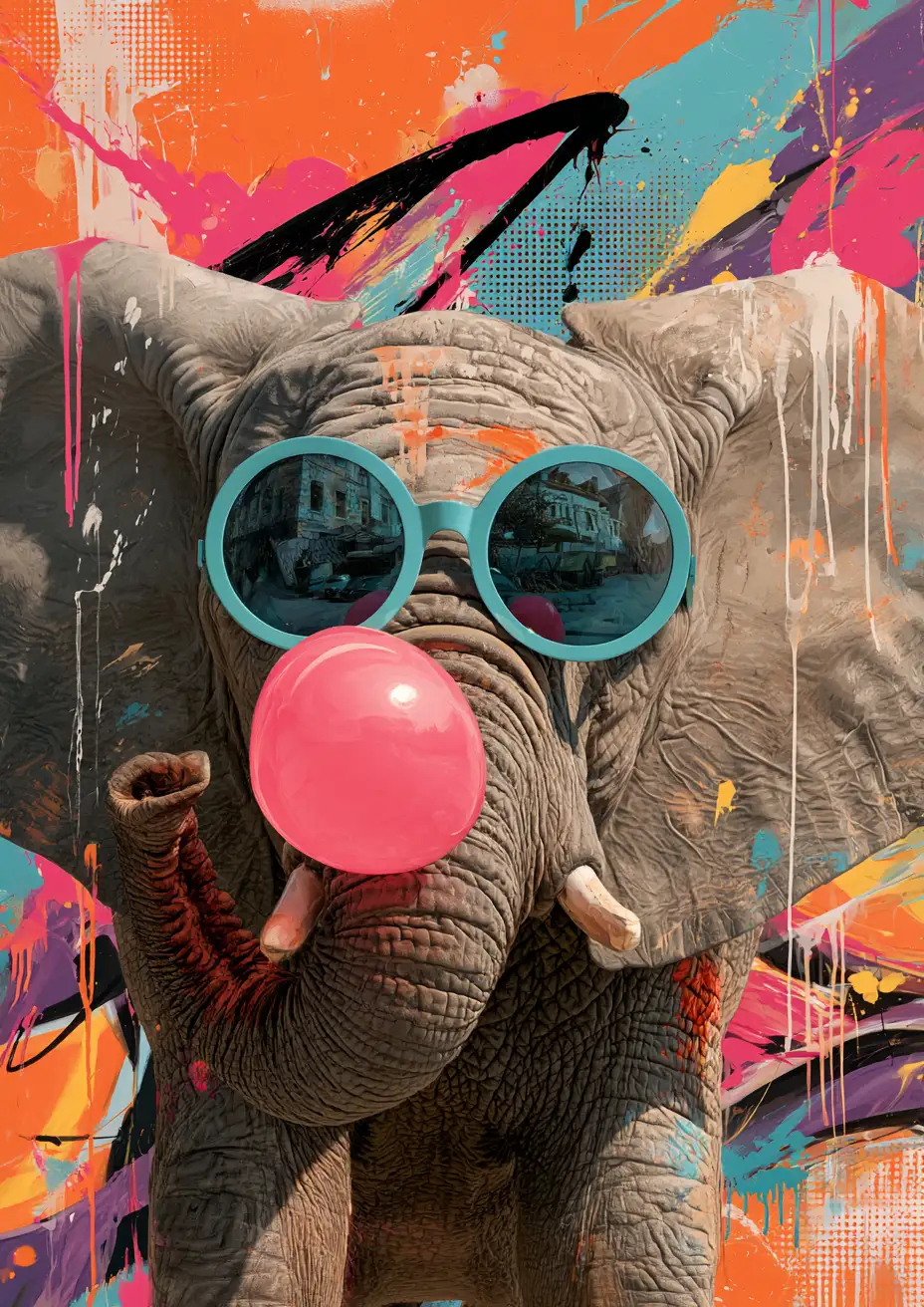 affiche numérique pop art