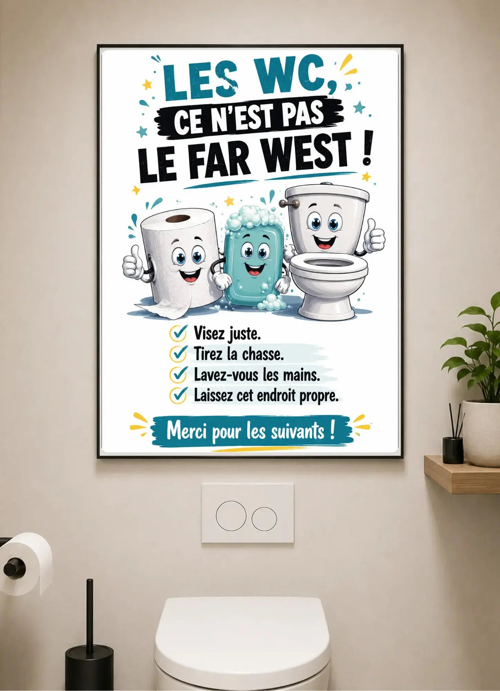affiche métal humour wc