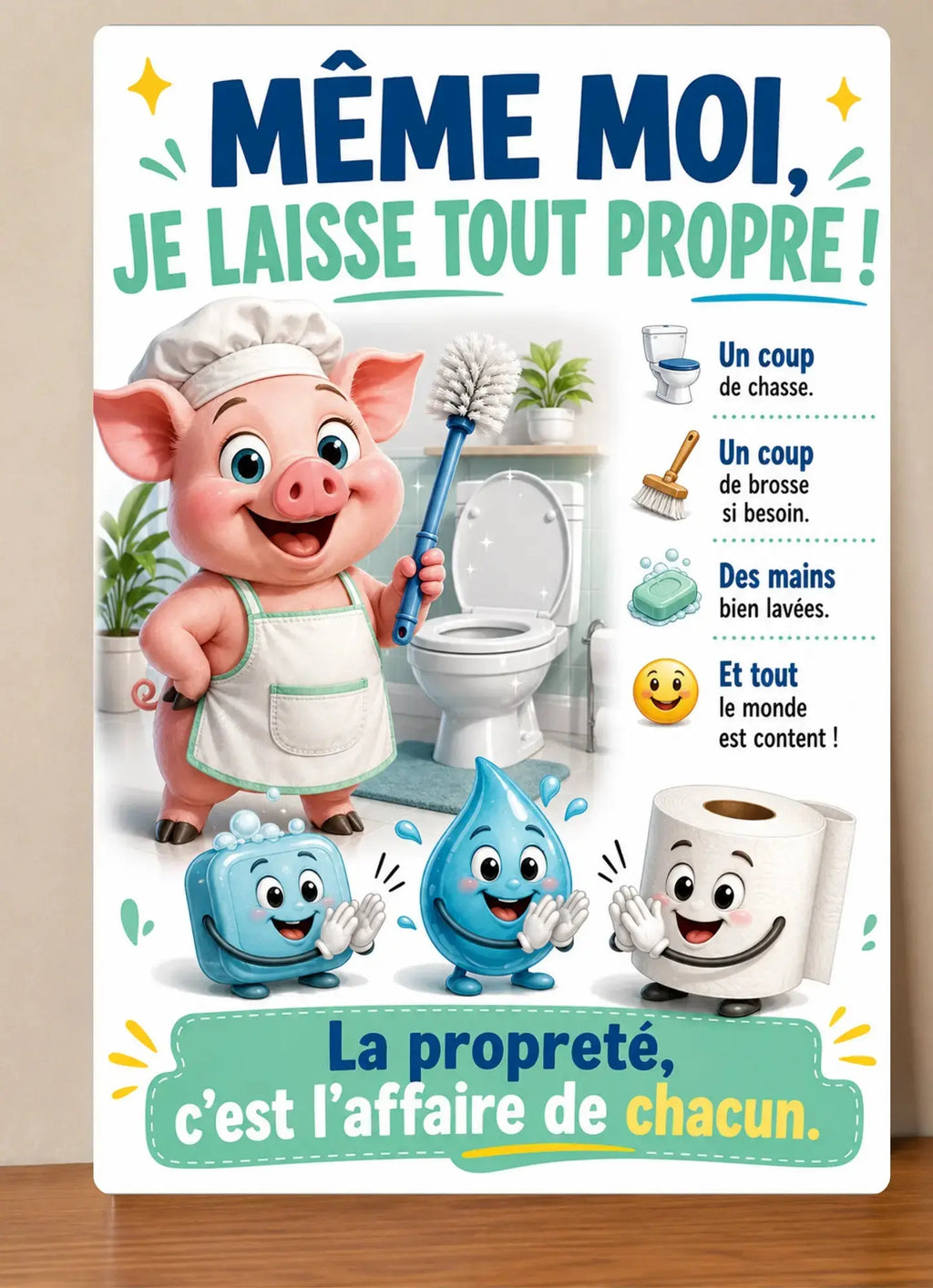 affiche propreté wc
