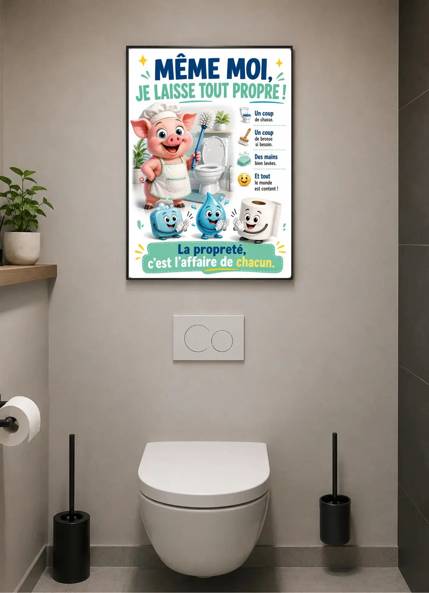affiche propreté wc
